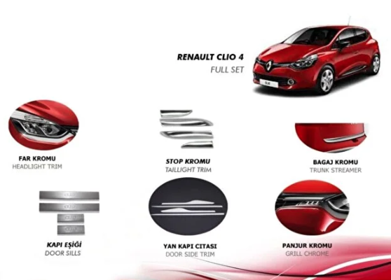 NikenRenault Clio 4 Full Krom Set 2012 - 2017