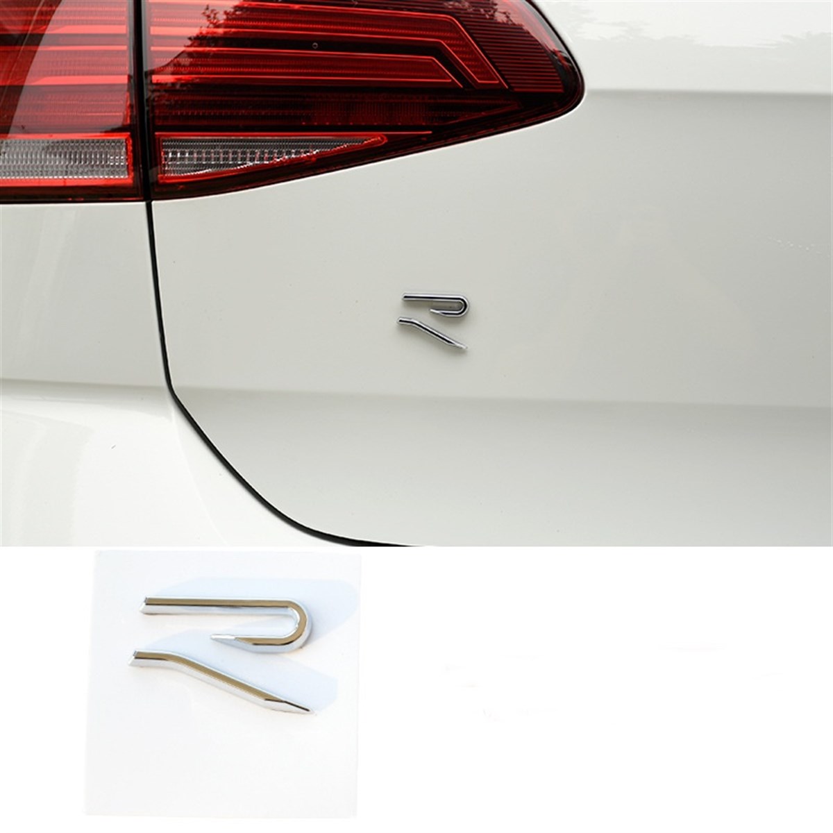 Golf 8 R bagaj logosu yapıştırma krom