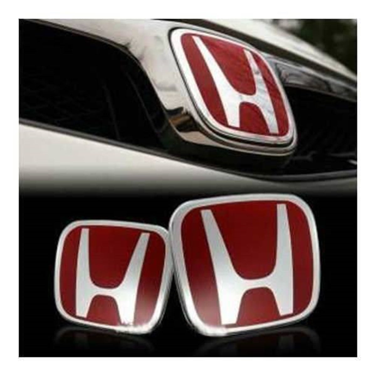 Honda Civic FD6 Kırmızı Ön Arka Logo Amblem