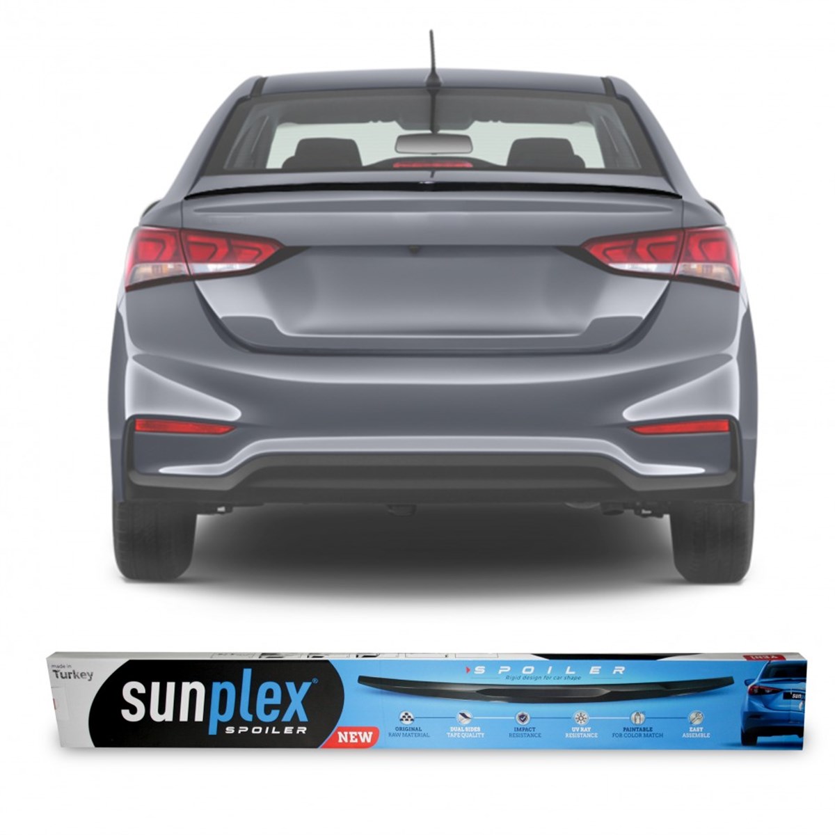 Hyundai Accent Blue Spoiler Pianoblack Spoyler