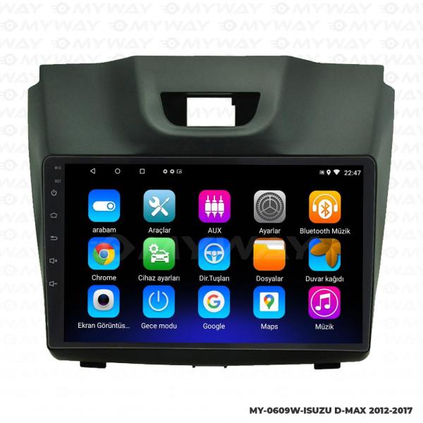 Audio StationIsuzu Dmax 9 inç Android Navigasyon ve Multimedya Sistemi 2012-2017