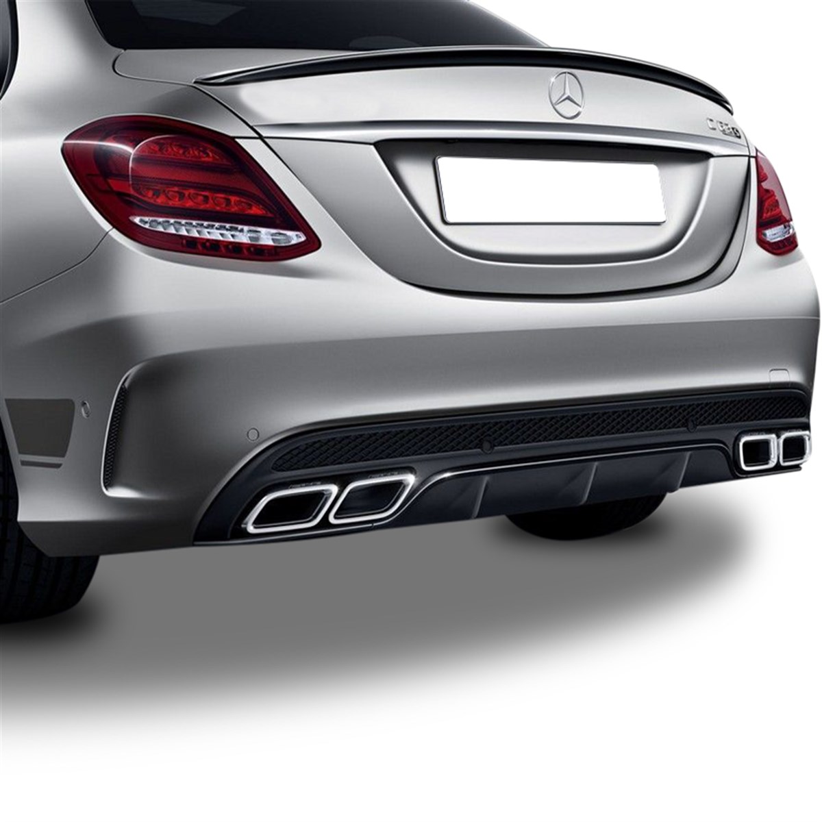 Mercedes C Serisi W205 Bagaj Üstü Pianoblack Spoiler