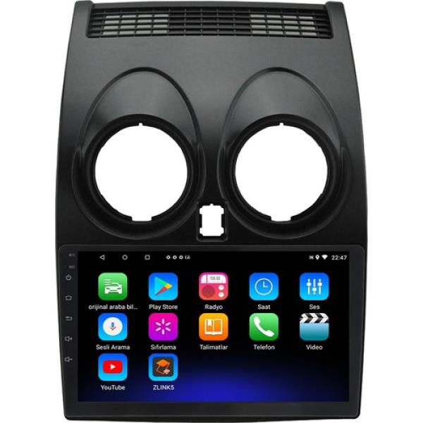 Audio StationNissan Qashqai 9 inç Android Navigasyon ve Multimedya Sistemi 2008-2013