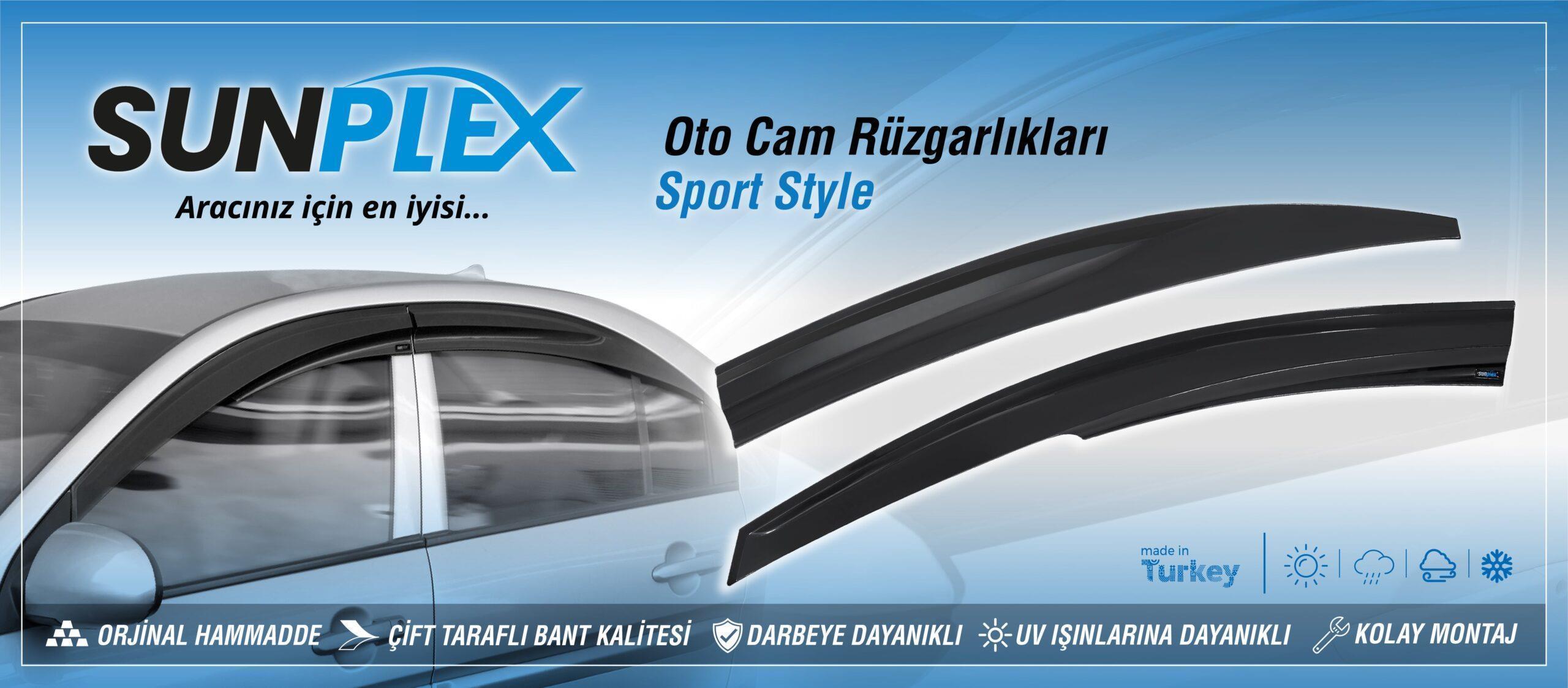 SUNPLEXRenault Tailant cam rüzgarlıgı 4 lü set Sunplex
