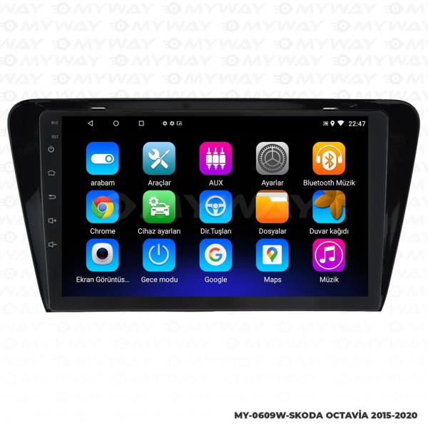 Audio StationSkoda Octavia 10.2 inç Android Navigasyon ve Multimedya Sistemi 2015-2020