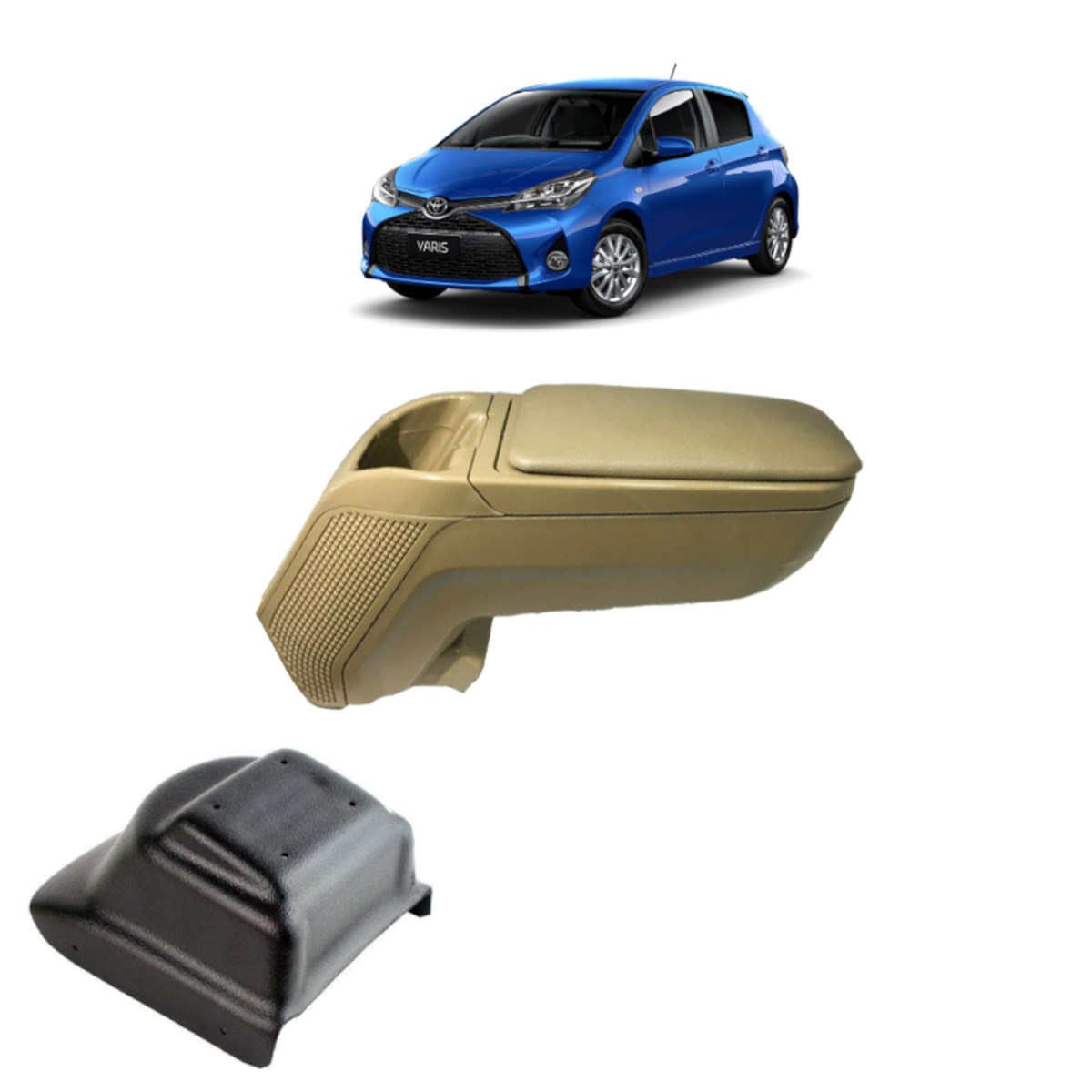 Toyota Yaris lüks sürgülü kolçak koldayama 2015-2018 Bej