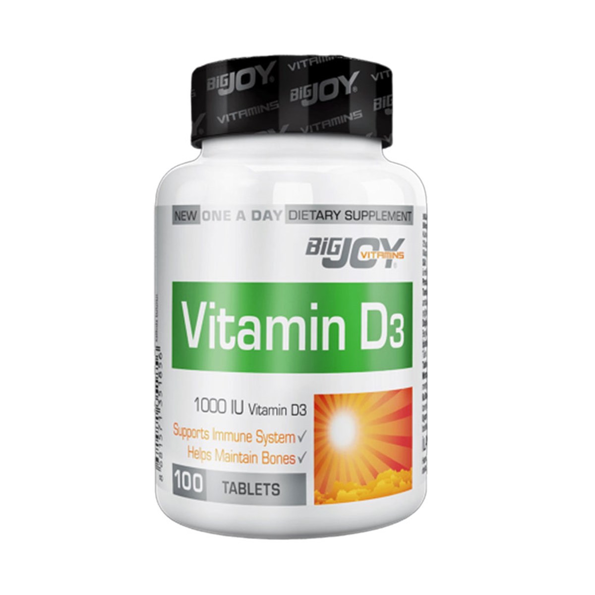 Bigjoy Vitamins Vitamin D3 100 Tablet | Fiyatı 69,90 TL | Vitamin Dolabı