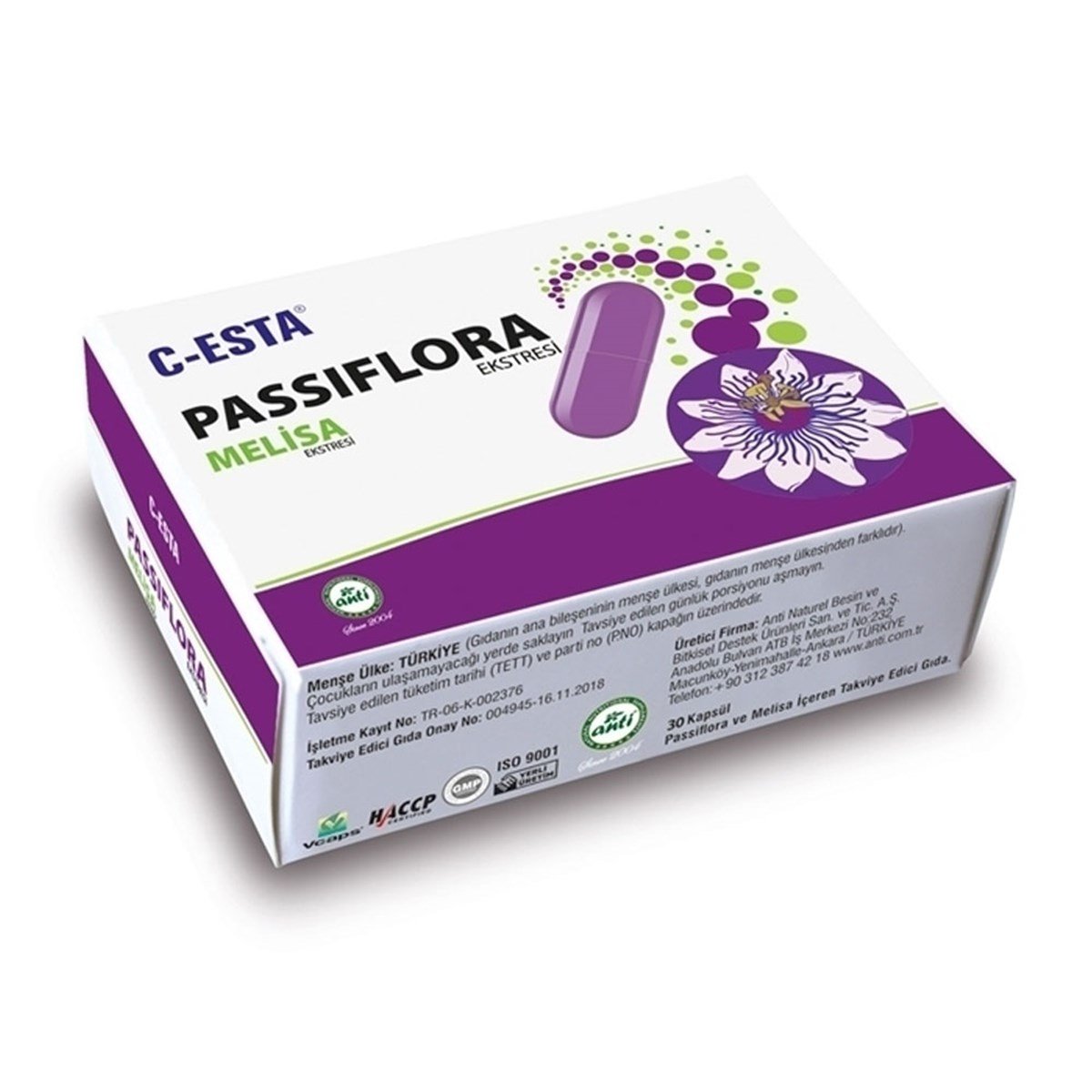 C-Esta Passiflora ve Melisa 10 Tablet