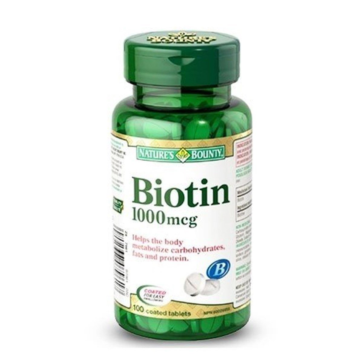 Nature's Bounty Biotin 1000 mg 100 Tablet | Fiyatı 53,90 TL | Vitamin Dolabı