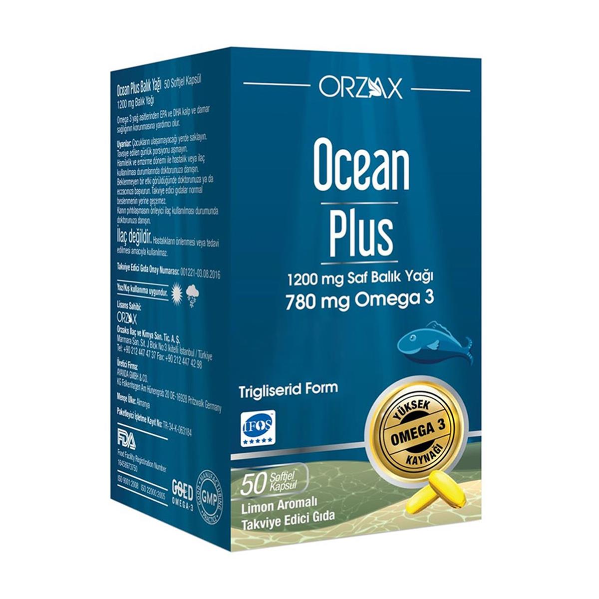 Ocean Plus Balık Yağı 50 Kapsül | En Uygun Fiyat | Vitamin Dolabı