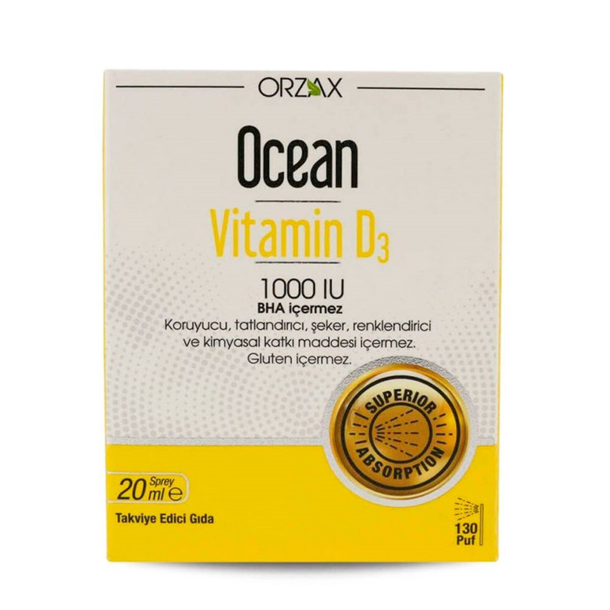 Ocean Vitamin D3 1000 IU 20ml Sprey | Fiyatı 49,50 TL | Vitamin Dolabı