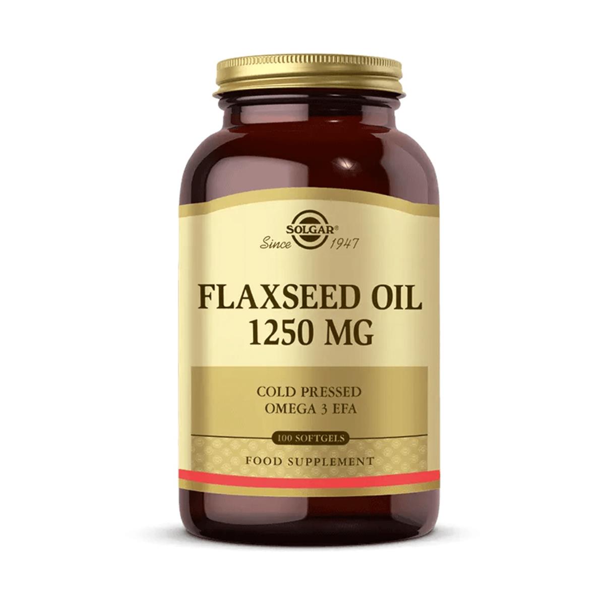 Solgar Flaxseed Oil 1250 mg 100 Kapsül Vitamin Dolabı