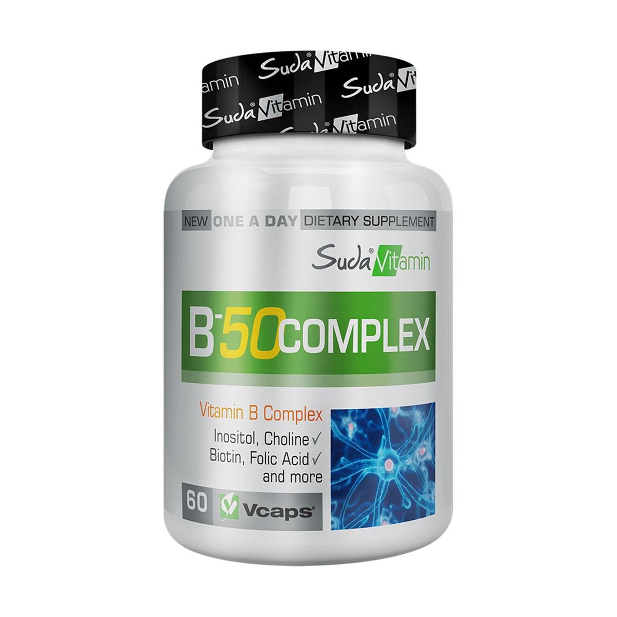 Suda Vitamin B50 Complex 60 Bitkisel Kapsül