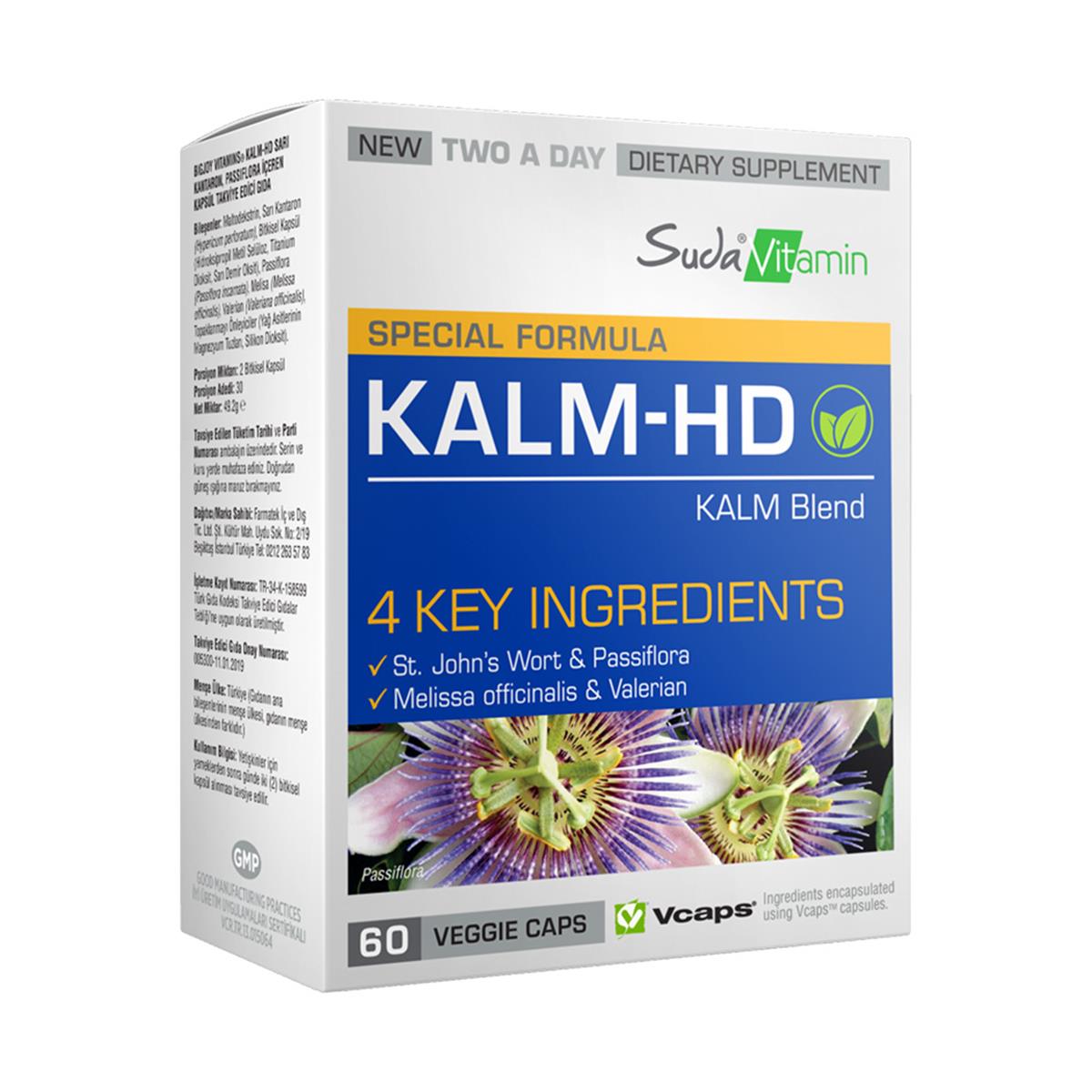 Suda Vitamin Kalm-HD 60 Bitkisel Kapsül
