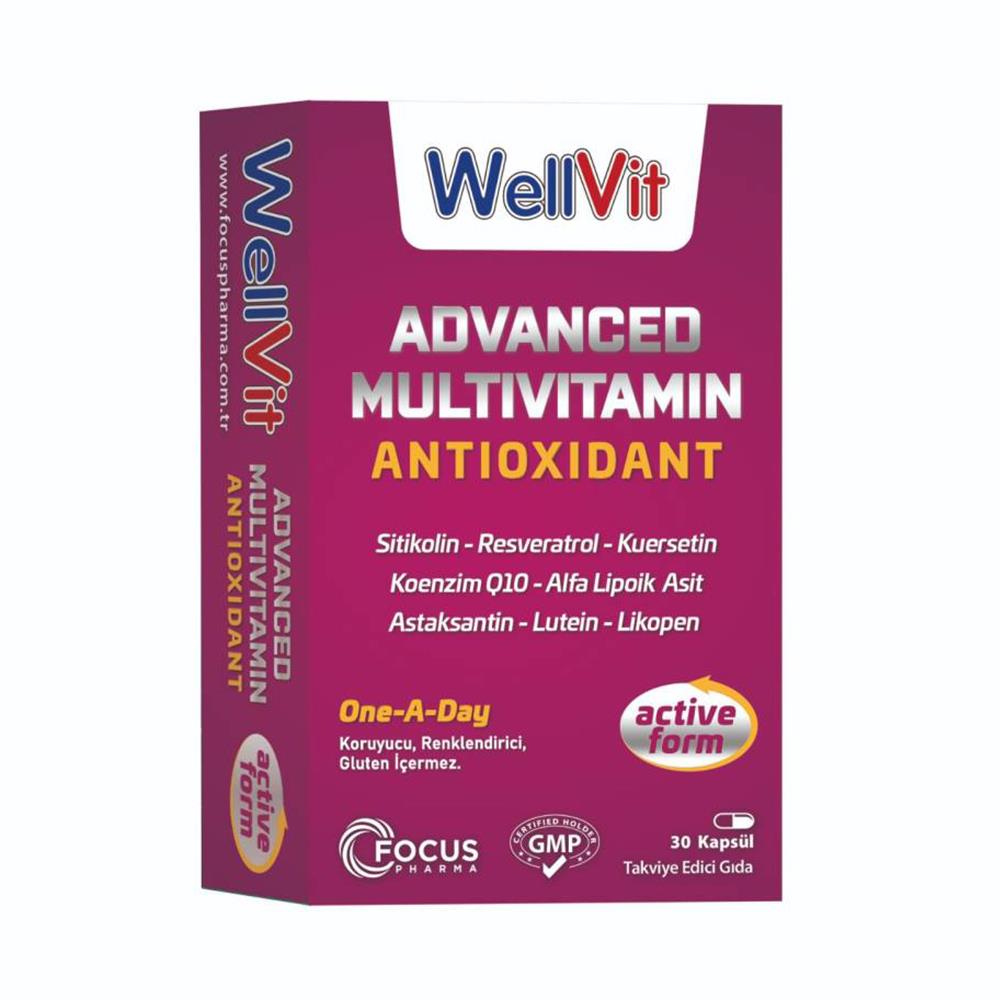 WellVit Advanced Multivitamin 30 Kapsül