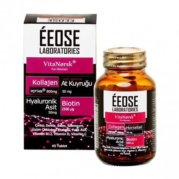 Eeose Laboratories VitaNorsk For Women 45 Tablet Vitamin Dolabı