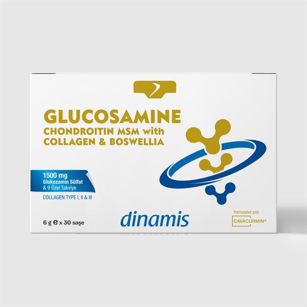 Glucosamine Chondroitin MSM With Collagen & Boswellia 30 Saşe Vitamin