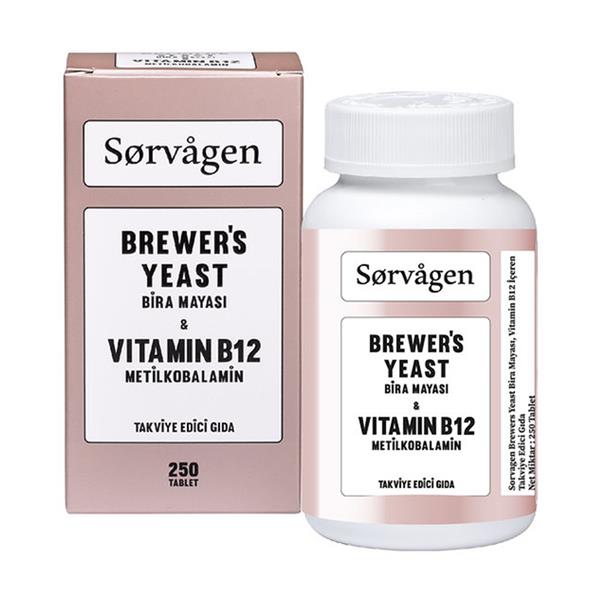 Sorvagen Brewer's Yeast Vitamin B12 250 Tablet Vitamin Dolabı