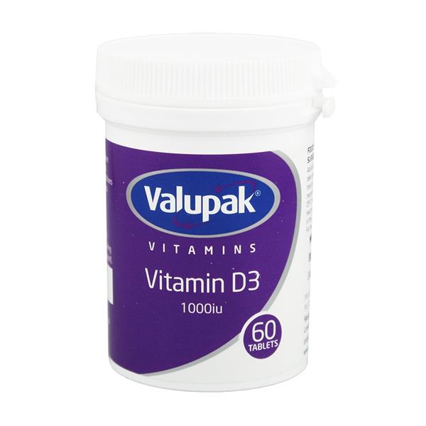 Valupak Vitamin D3 1000 IU 60 Tablet Vitamin Dolabı