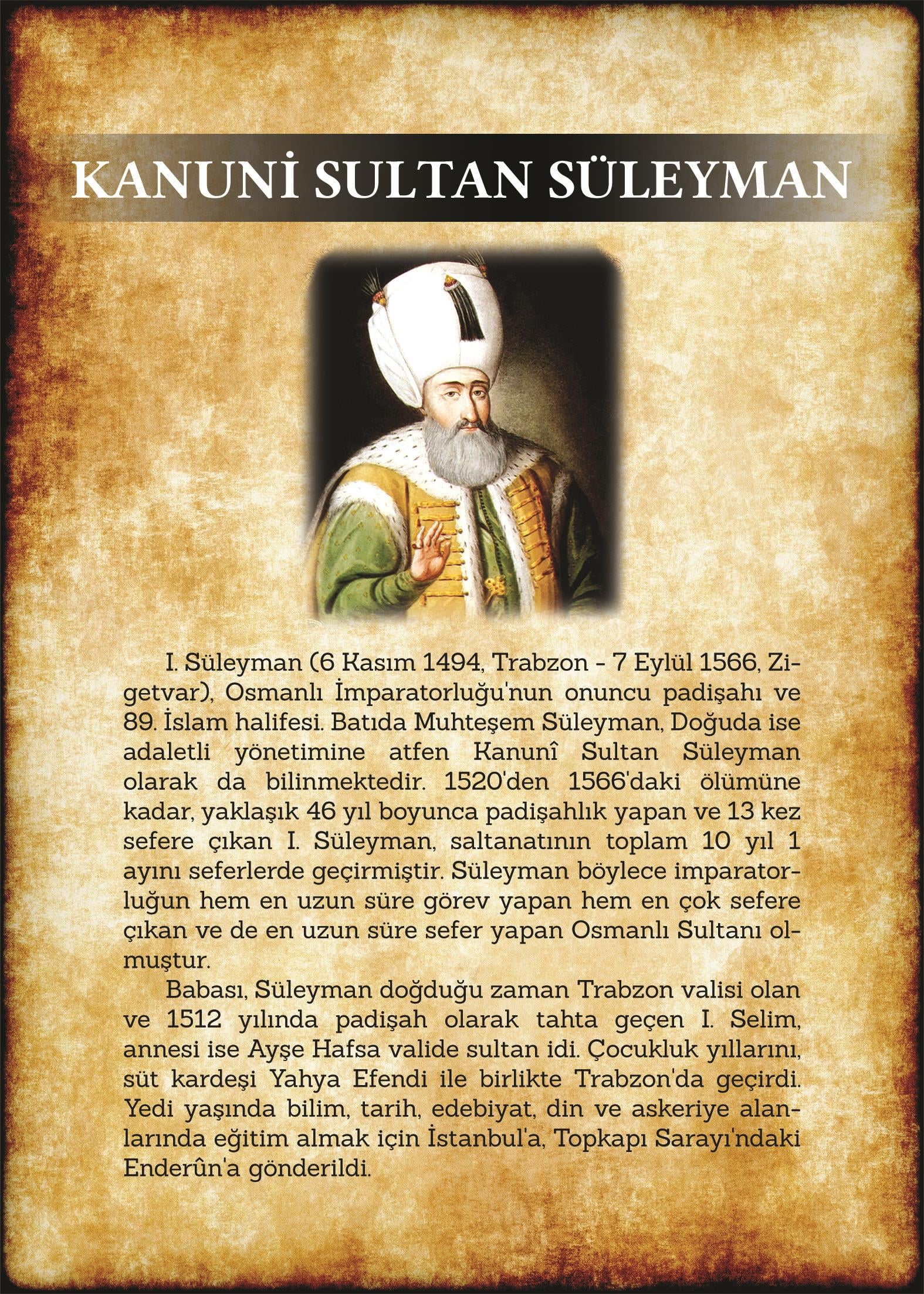 KANUNİ SULTAN SÜLEYMAN P ÜTB 29