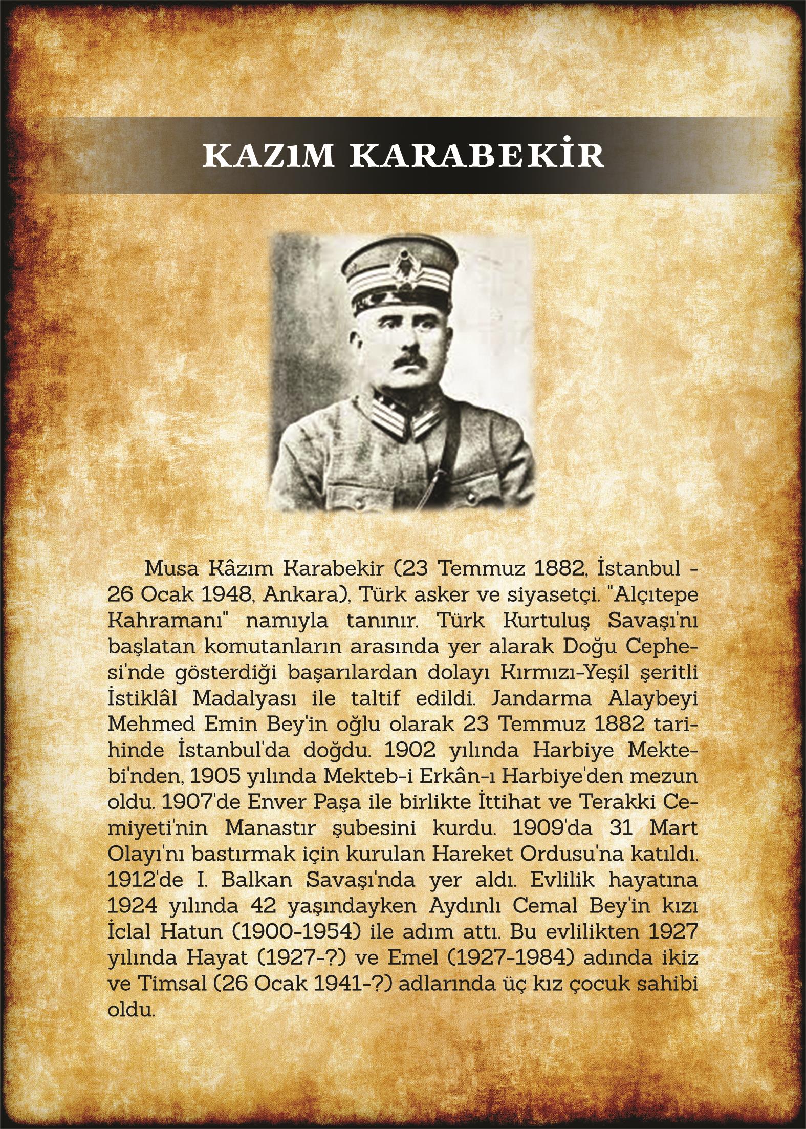 KAZIM KARABEKİR P ÜTB 30