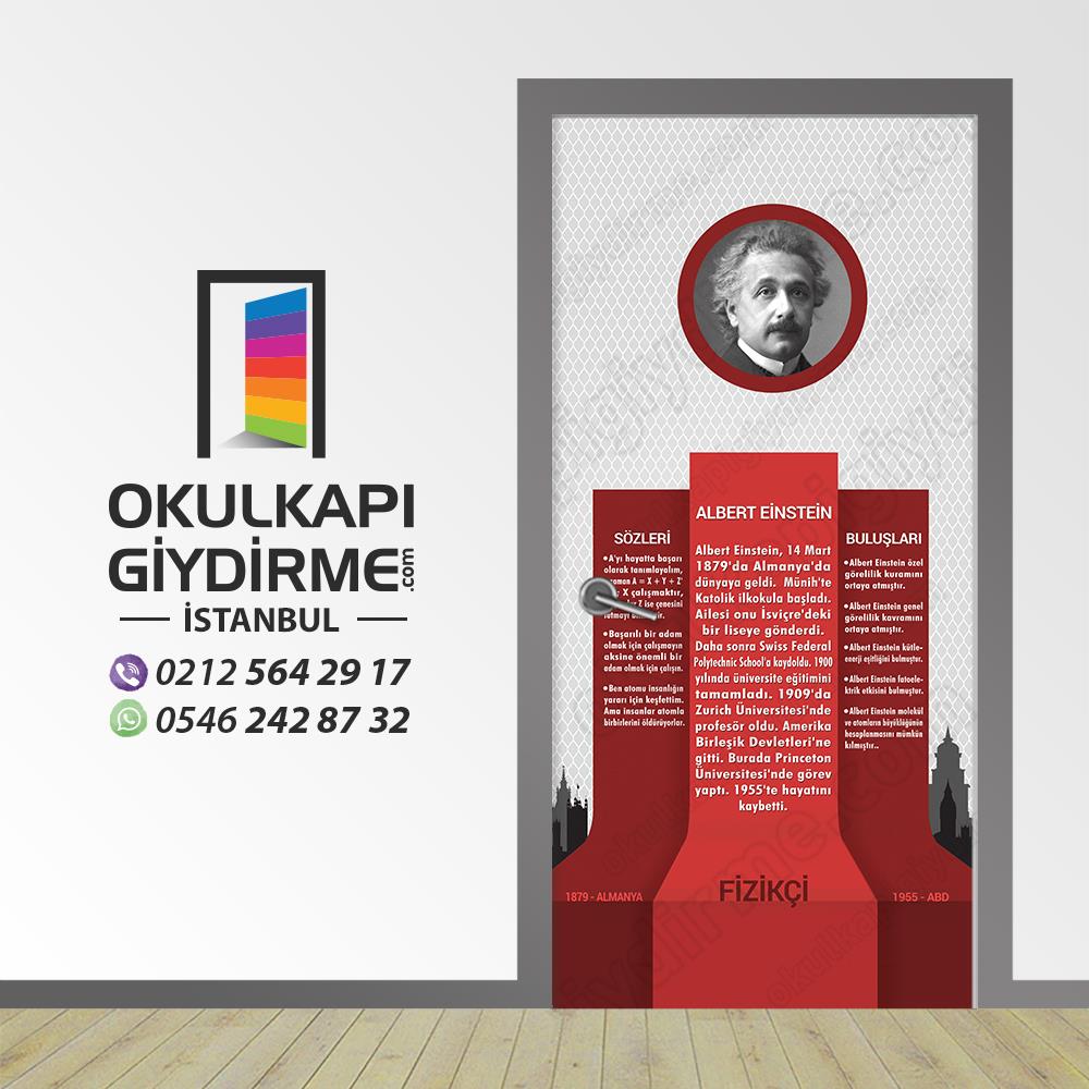Kapı Giydirme Bilim İnsanları Albert Einstein KG Bİ 19