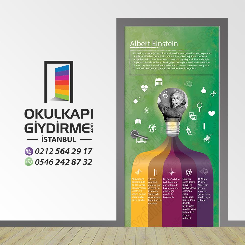 Kapı Giydirme Bilim İnsanları Albert Einstein KG Bİ 53