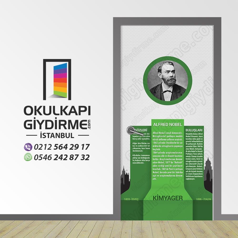 Kapı Giydirme Bilim İnsanlari Alfred Nobel KG Bİ 21