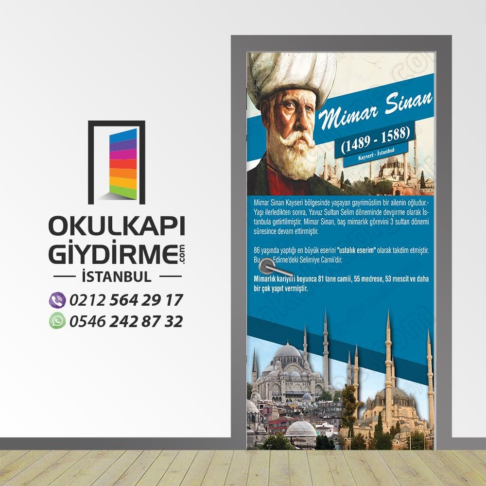 Kapı Giydirme Bilim İnsanları Mimar Sinan KG Bİ 88
