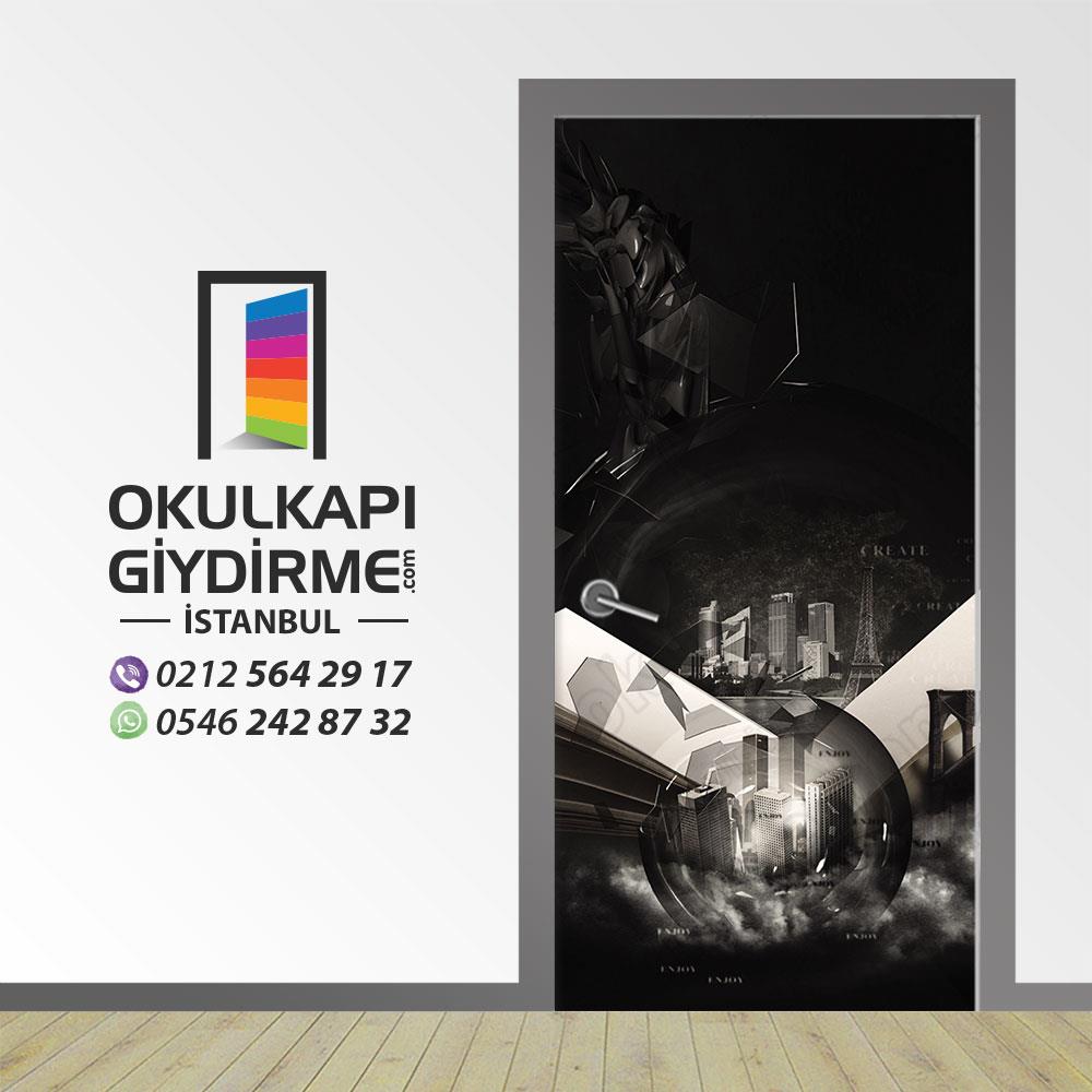 Kapı Giydirme Siyah Beyaz KG SB 10