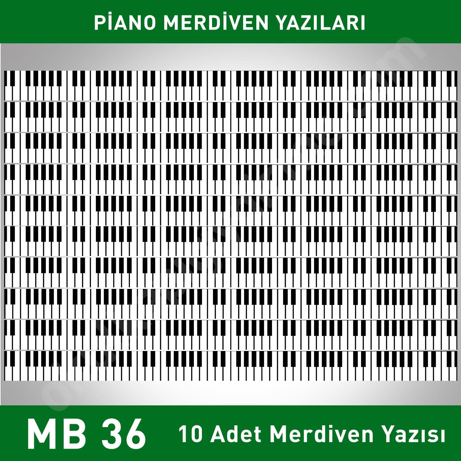 Merdiven Yazıları Piyano Tuşları MB 036