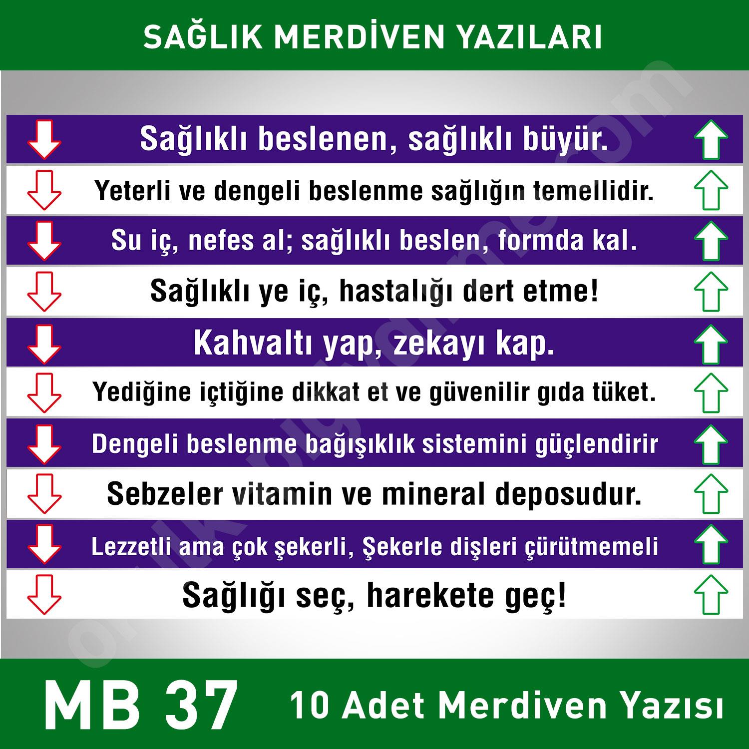 Merdiven Yazıları Sağlık ile ilgili Sözler MB 037