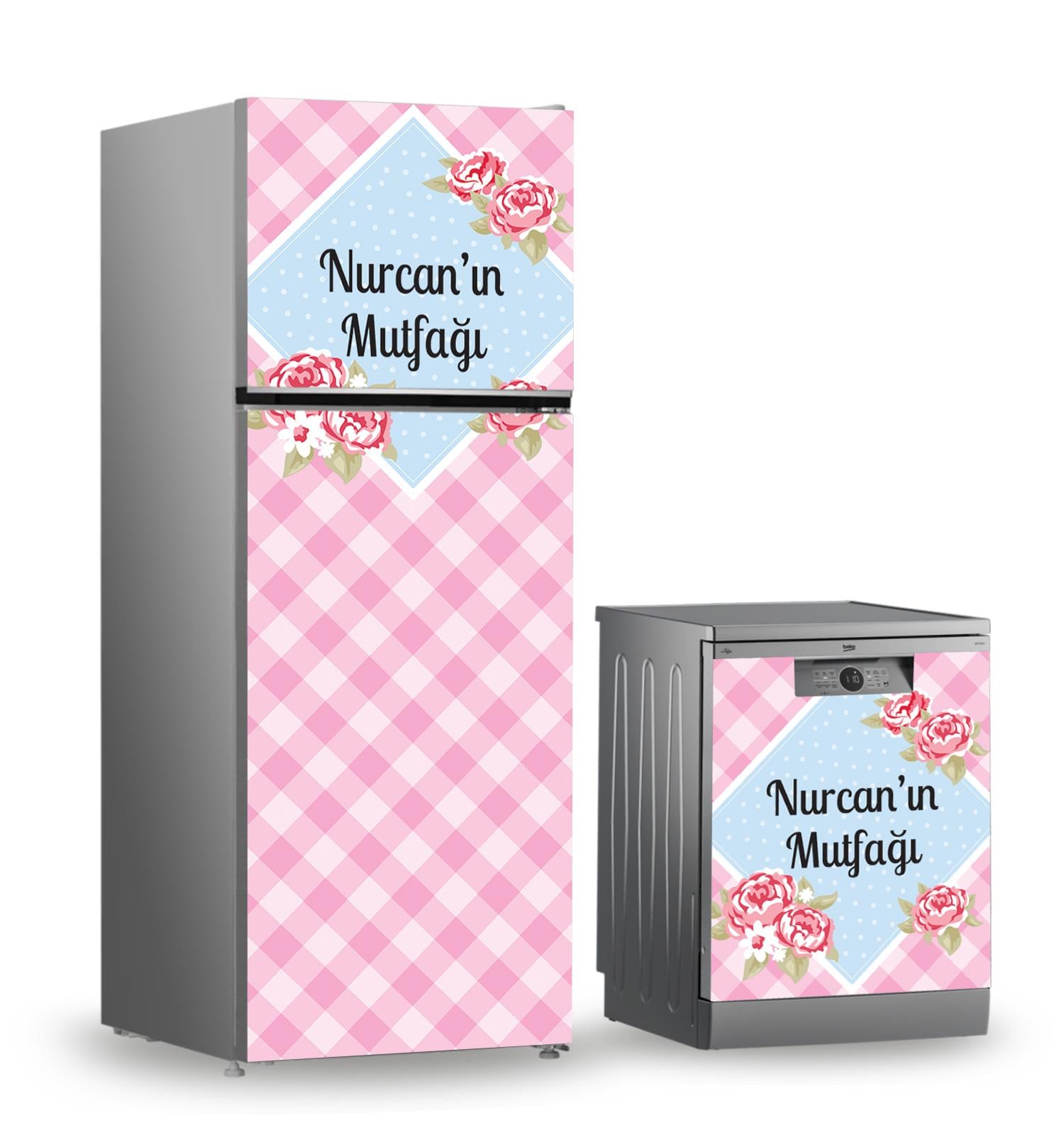 Buzdolabı ve Bulaşık Makinesi Kaplama Folyo Sticker Kişiye Özel 87