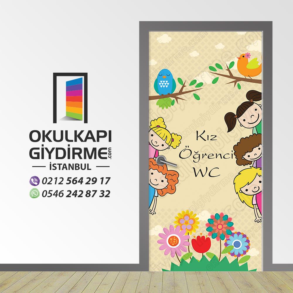 Kız Öğrenci WC Kapı Giydirme 103