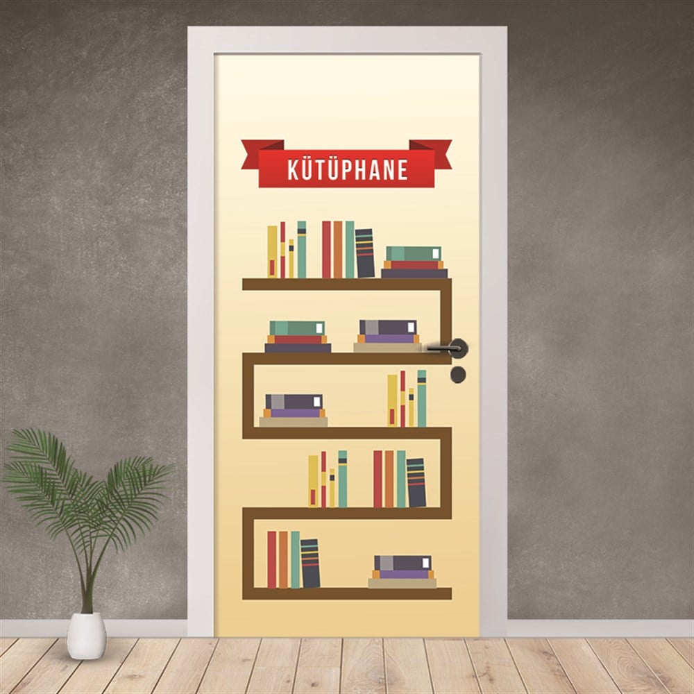 Kütüphane Kapı Giydirme 03
