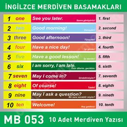 Merdiven Basamakları İngilizce MB 053
