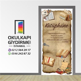 Kütüphane Kapı Giydirme 86