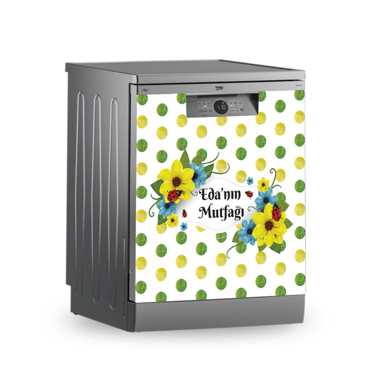 Buzdolabı ve Bulaşık Makinesi Kaplama Folyo Sticker Kişiye Özel 103
