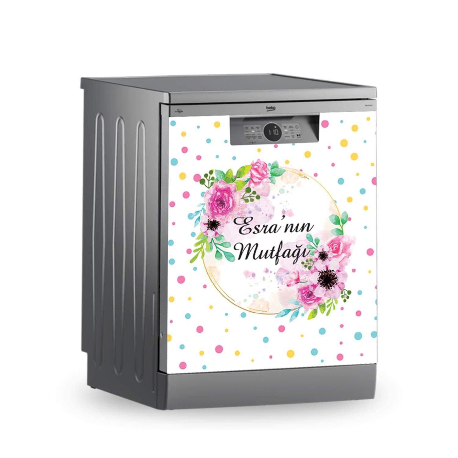 Buzdolabı ve Bulaşık Makinesi Kaplama Folyo Sticker Kişiye Özel 121