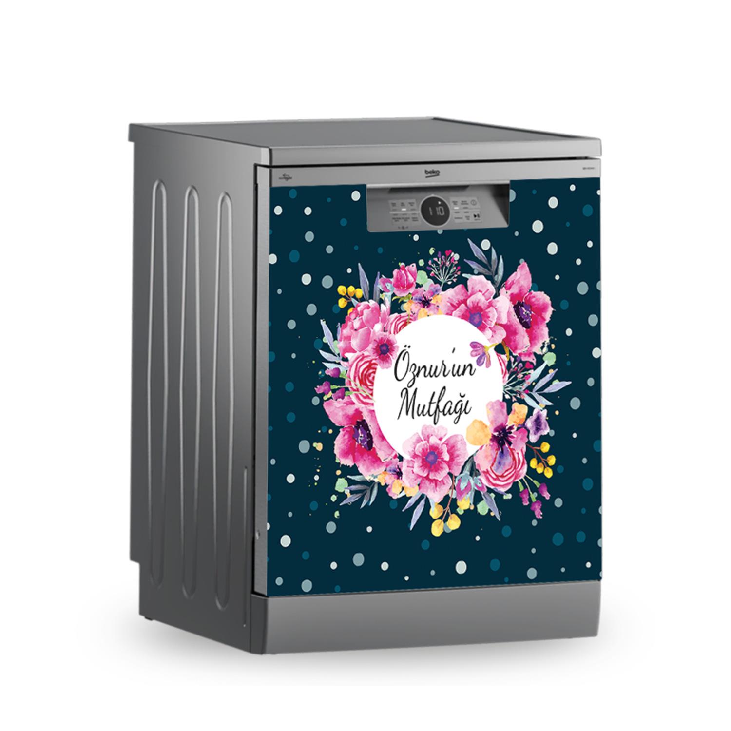 Buzdolabı ve Bulaşık Makinesi Kaplama Folyo Sticker Kişiye Özel 124