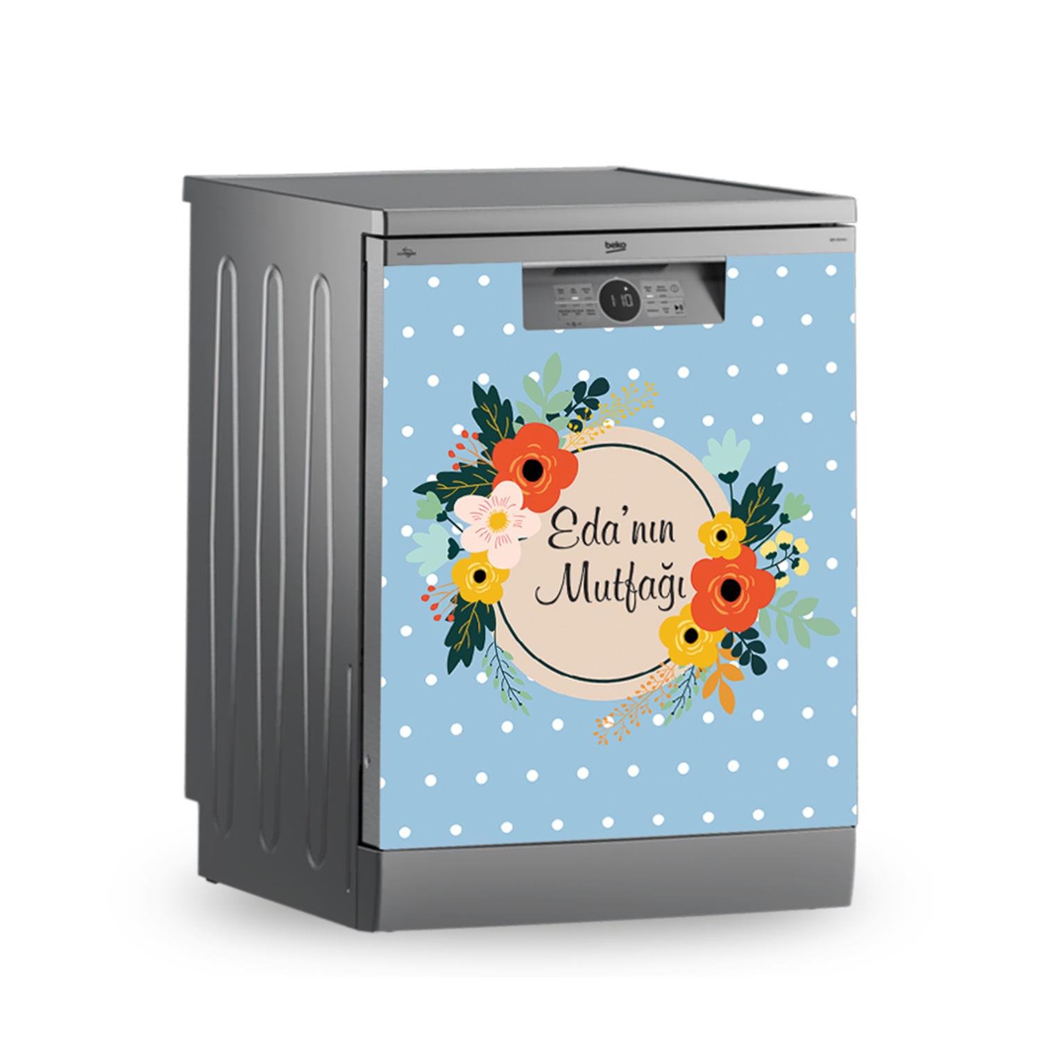 Buzdolabı ve Bulaşık Makinesi Kaplama Folyo Sticker Kişiye Özel 123