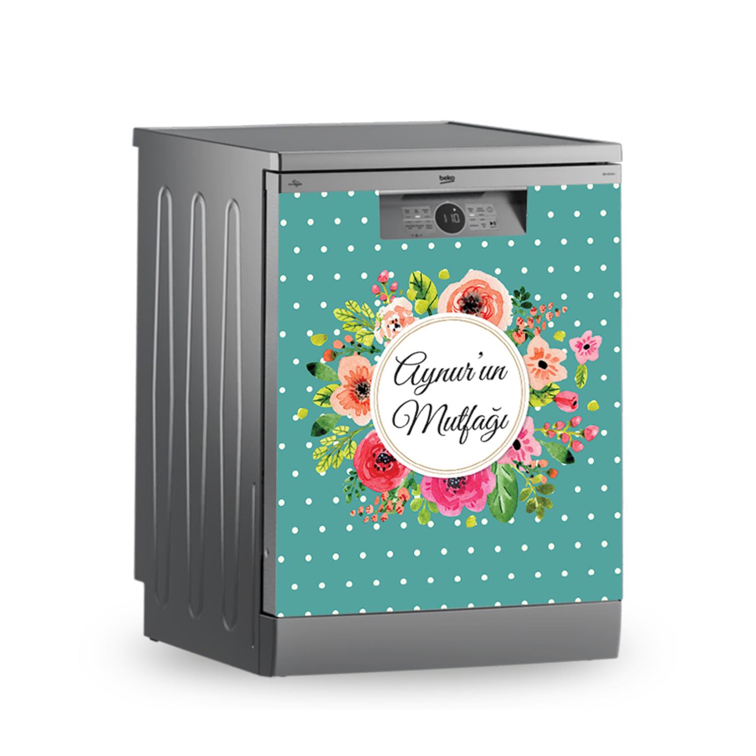 Buzdolabı ve Bulaşık Makinesi Kaplama Folyo Sticker Kişiye Özel 122