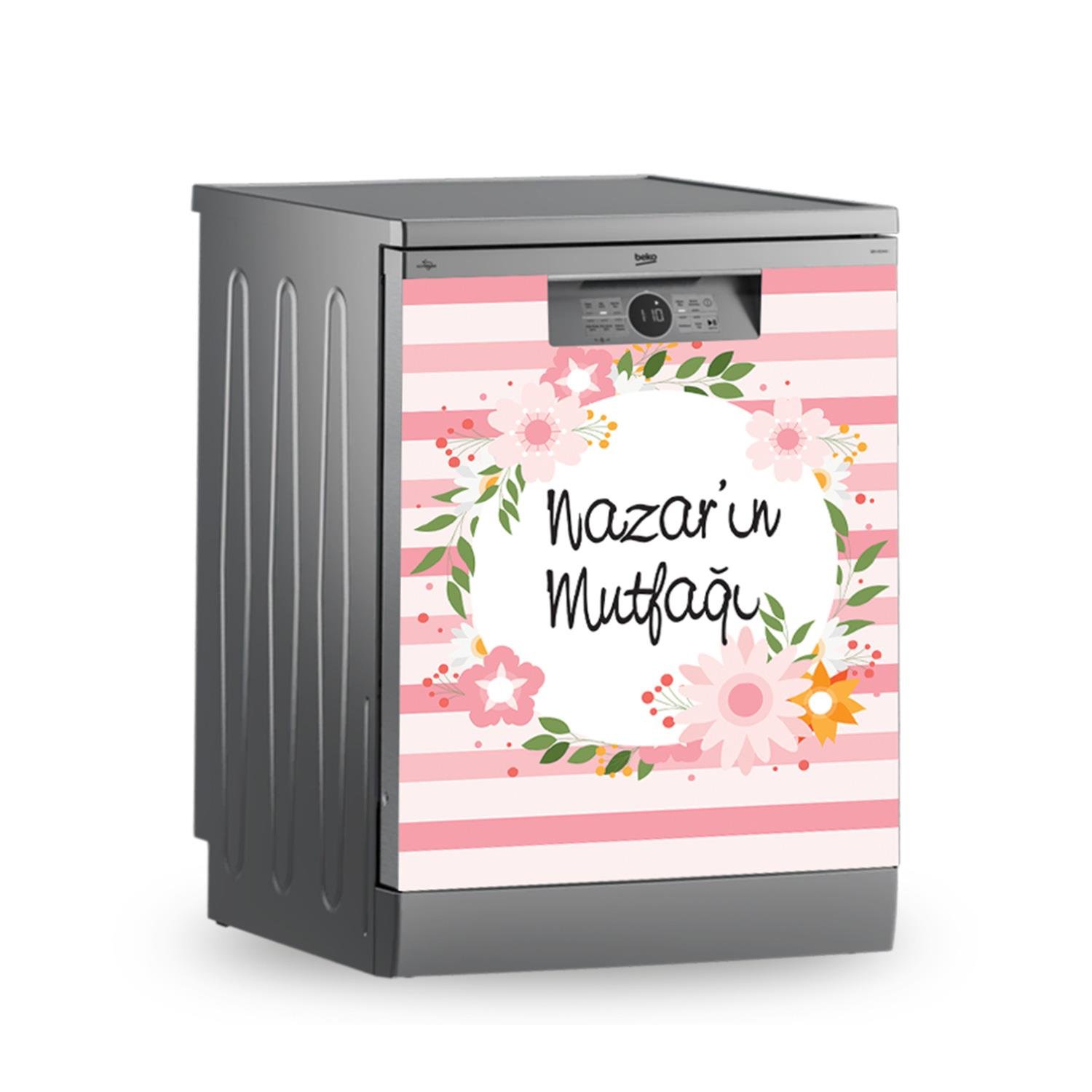 Buzdolabı ve Bulaşık Makinesi Kaplama Folyo Sticker Kişiye Özel 89