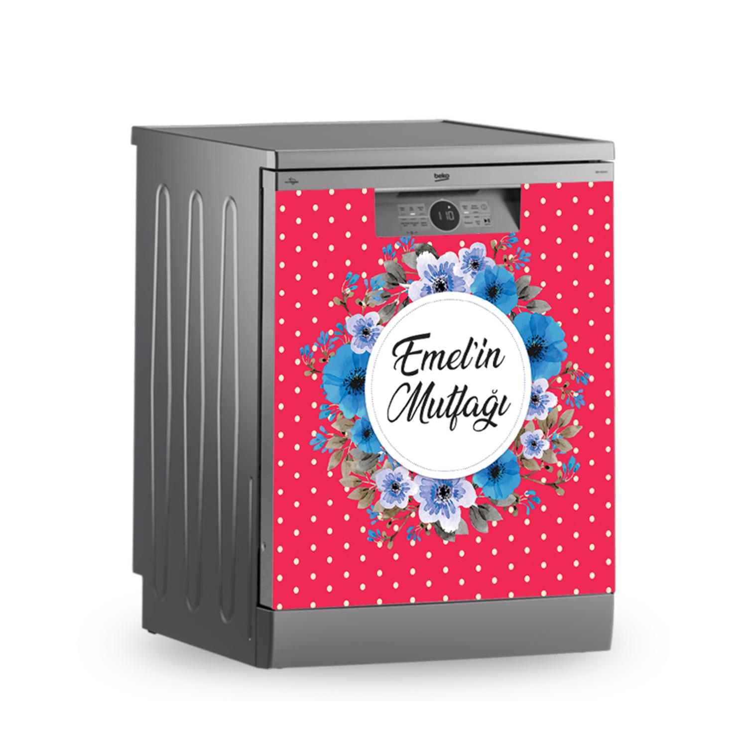 Buzdolabı ve Bulaşık Makinesi Kaplama Folyo Sticker Kişiye Özel 108
