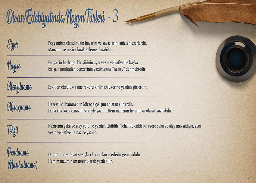 Divan Edebiyatı Nazım Türleri - 3 P EDB 31