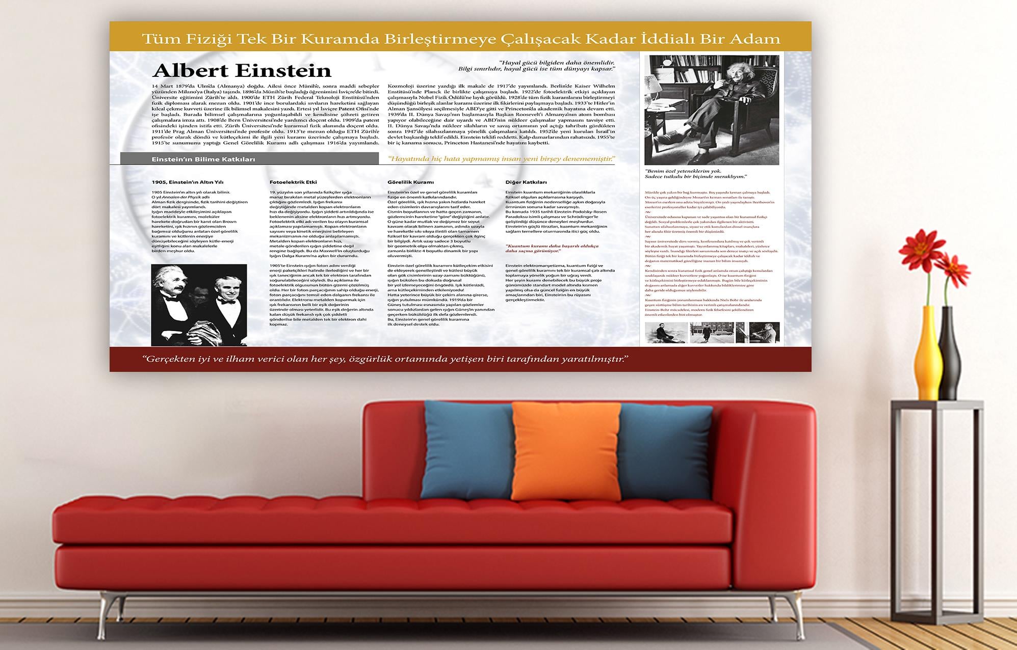 Duvar Giydirme Albert Einstein DG Bİ 22