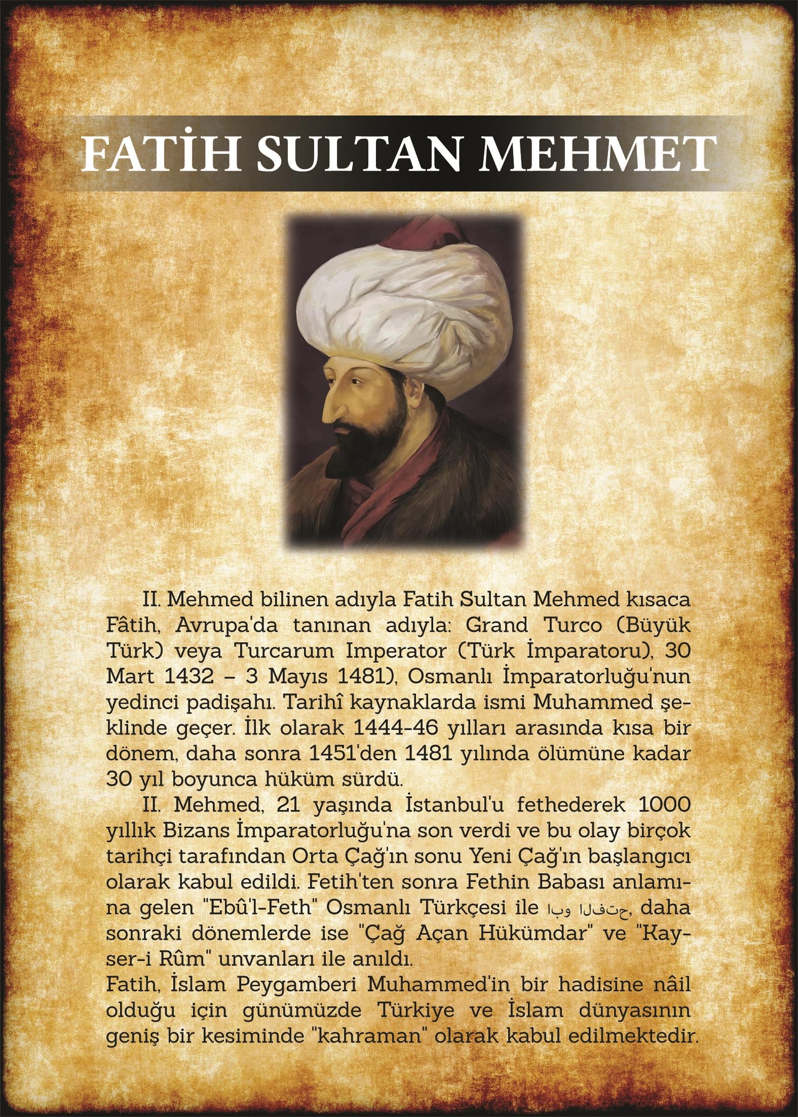 FATİH SULTAN MEHMET P ÜTB 28