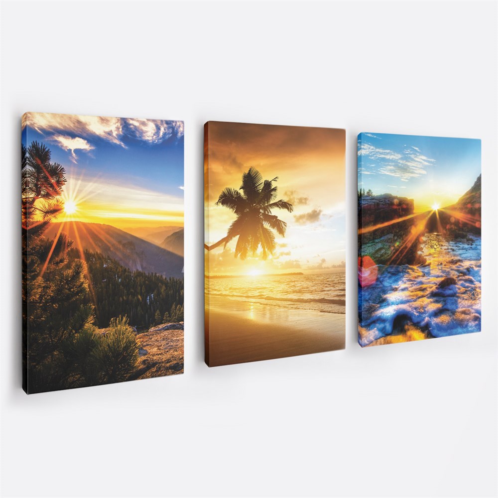 Günışığı 3'lü Duvar Tablo Seti 