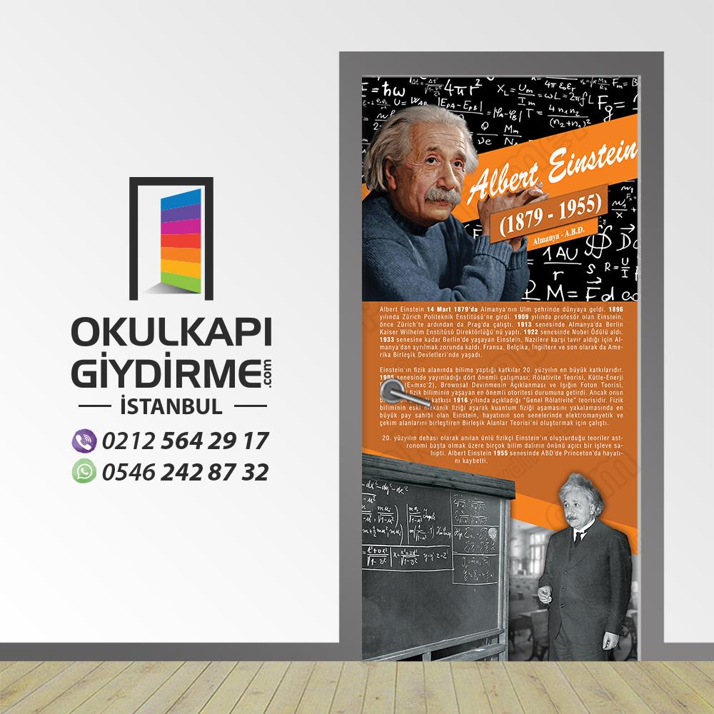Kapı Giydirme Bilim İnsanları Albert Einstein KG Bİ 90