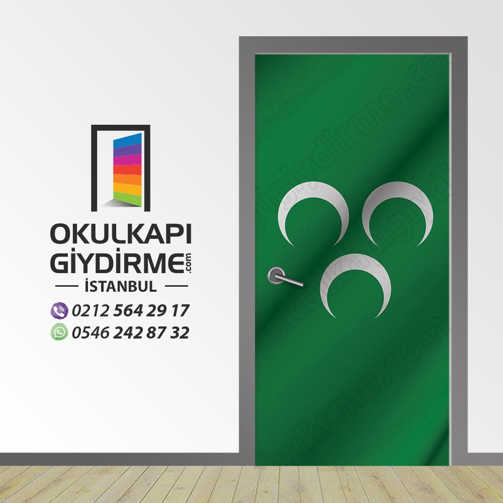 Kapı Giydirme Üç Hilal Bayrak KG BAY 11